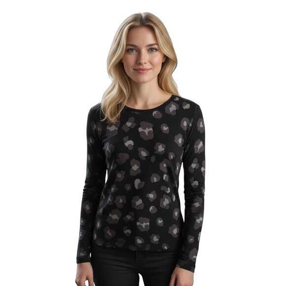 Zoe Karssen Long Sleeve Cheetah T-Shirt - Picture 6 of 6
